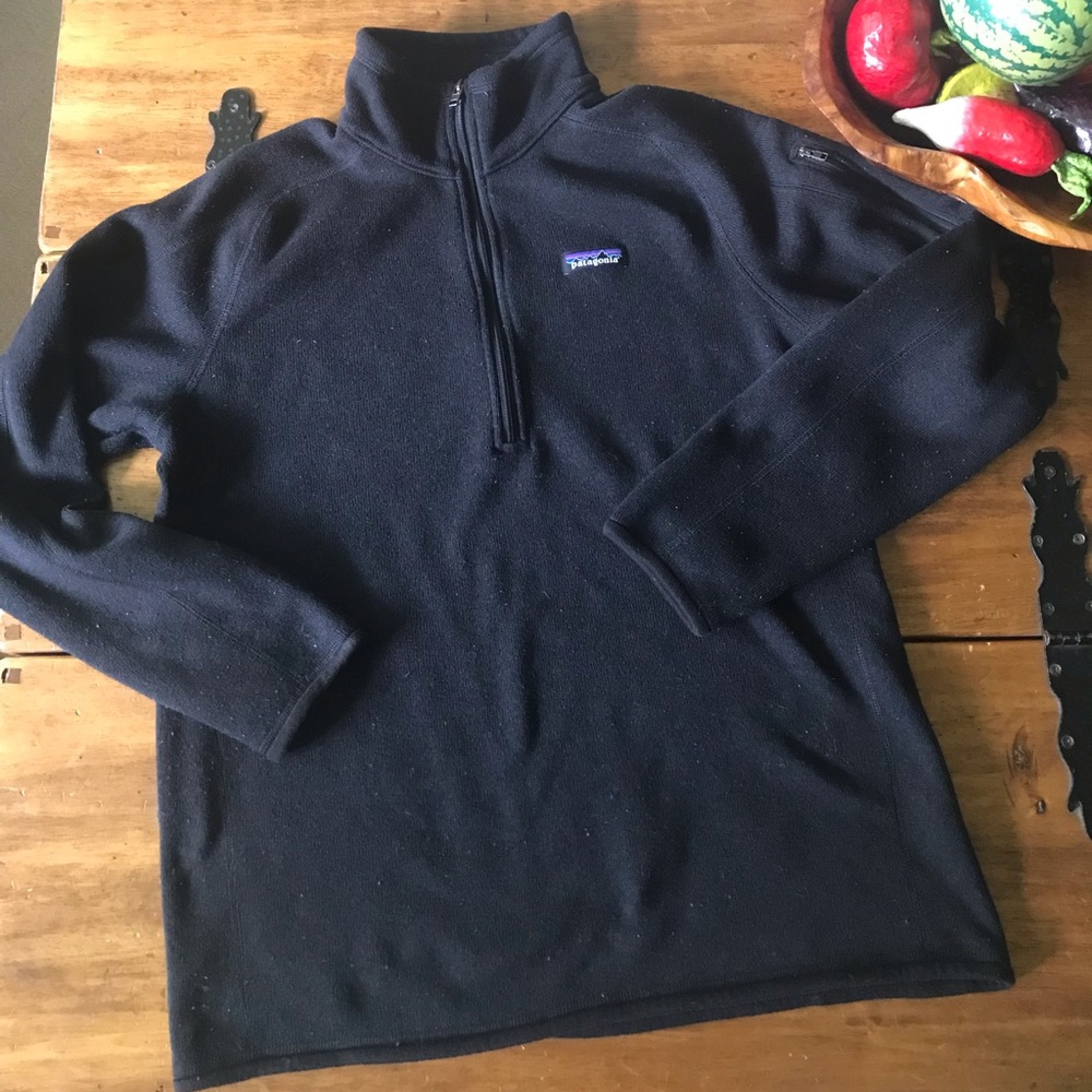 Patagonia 1/4 Zip Men's Black Pullover Fleece Jacket Size XL